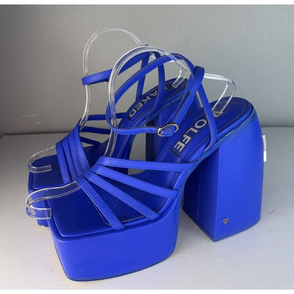 Naked Wolfe Platform Sandals jada Royal Blue Size EU 39 US 9